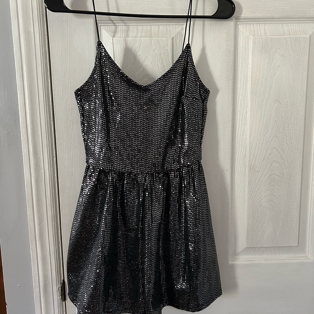 HM Black Sequin Mini romper size XS